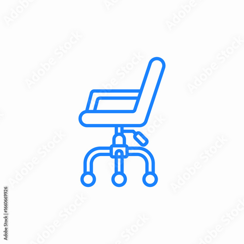 swivel office chair icon sign vector