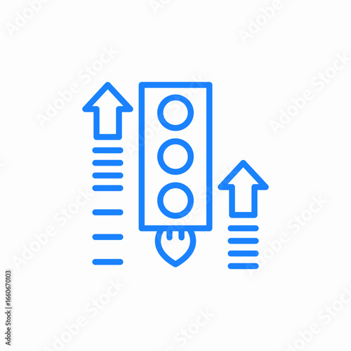 workflow acceleration icon sign vector