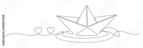 Continuous line drawing of or...