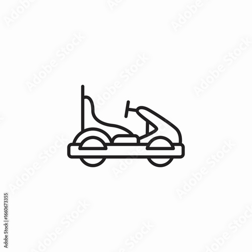 go kart racing icon sign vector
