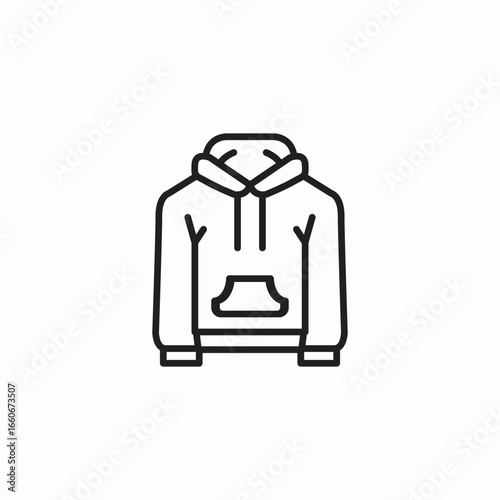 hooded pullover sweater icon sign vector