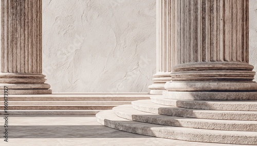 Wallpaper Mural Close-up of steps leading to classical columns at office building symbolizing law and justice Torontodigital.ca