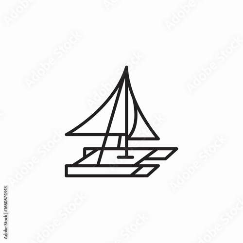 sailing boat icon icon sign vector