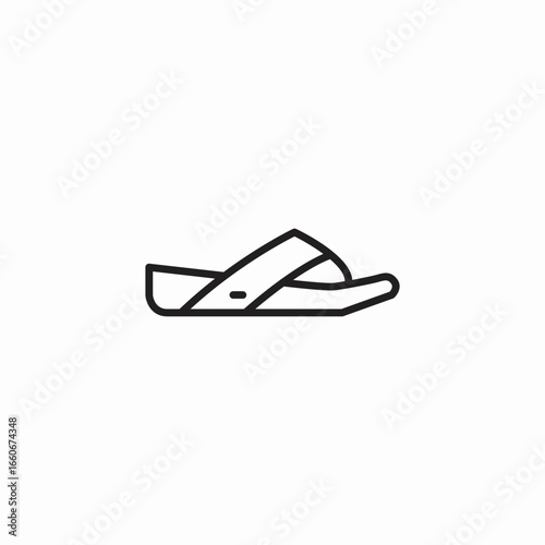 sandal casual comfy icon sign vector