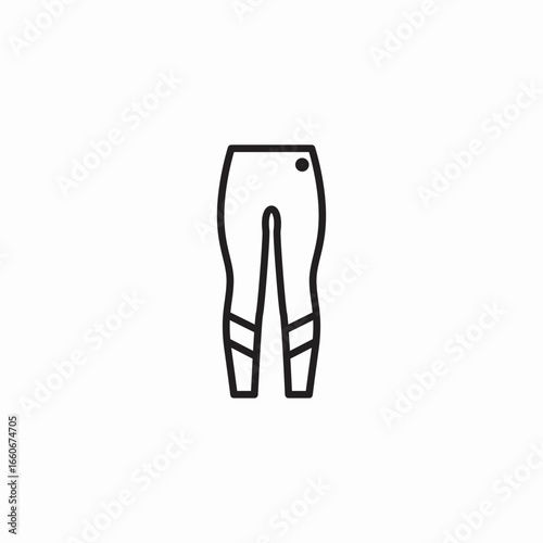 sporty fitted leggings icon sign vector