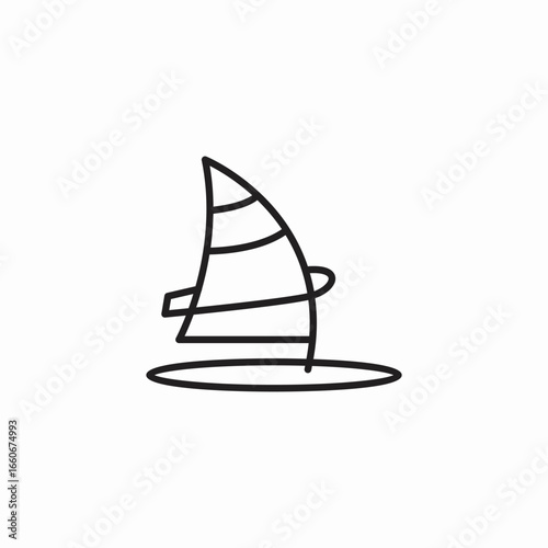 water sport sail icon sign vector