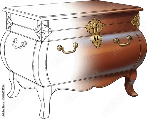 The Curvaceous Form A Bombe Chest Sketch