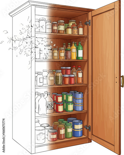 Organized Sustenance A Pantry Cabinet