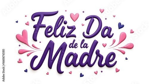 Feliz Día de la Madre greeting card with floral decoration