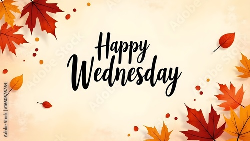 Happy Wednesday minimal pastel greeting card design