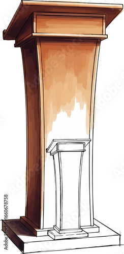 The Speaker's Platform A Lectern Sketch