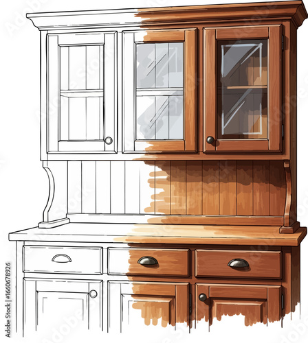 The Farmhouse Kitchen A Hutch Sketch