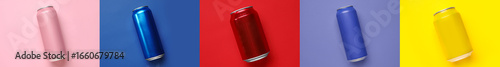 Set of fresh soda on color ...