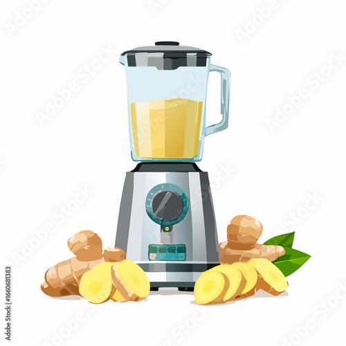 Ginger Juice Blend in Modern Blender