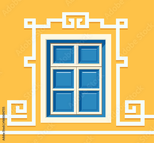 Rustic Mediterranean windows, editorial design, modern desing, minimalist decor concept, postcards