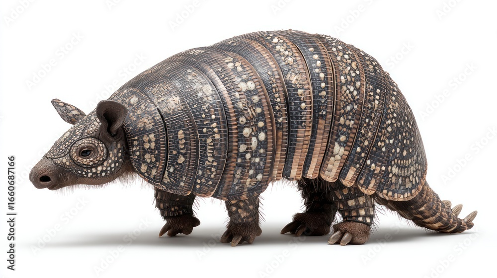 Fototapeta premium Armadillo in profile view