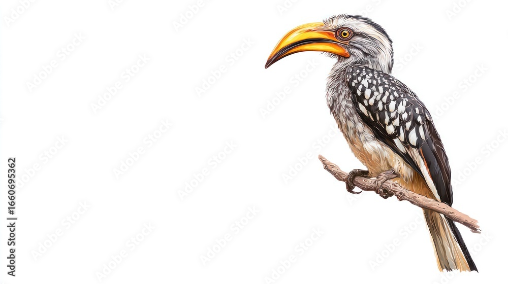 Obraz premium Bird perched on branch