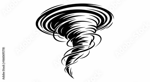 Tornado Vector Illustration Icon - Destructive Weather Phenomenon