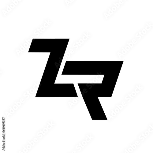 Abstract ZR Monogram Logo Design
