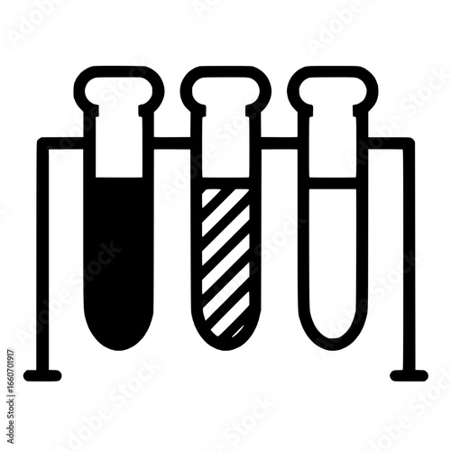 Test tubes in rack laboratory equipment