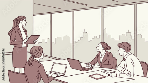 Business Team Meeting in Modern Office Setting 1.