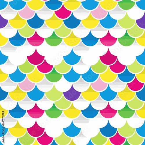 Multicolored Scaled Pattern Vector