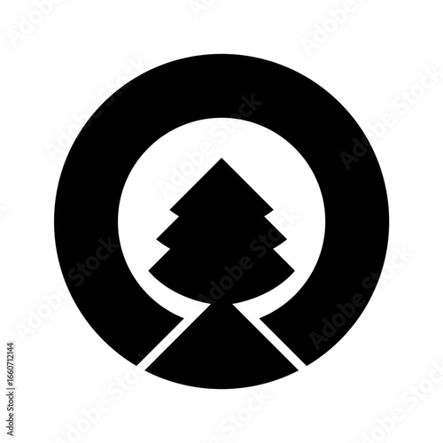 simple and elegant beautiful pine tree logo