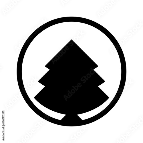 simple and elegant beautiful pine tree logo