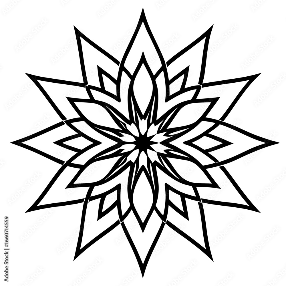Obraz premium Blossom Star Motif Vector