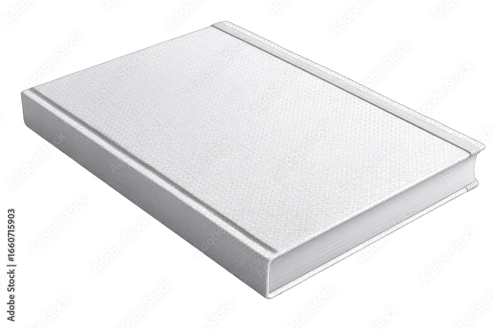 Fototapeta premium Blank white book lying flat