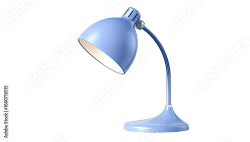 Light blue desk lamp illustration