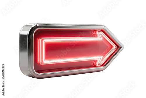 3D Neon Arrow Sign