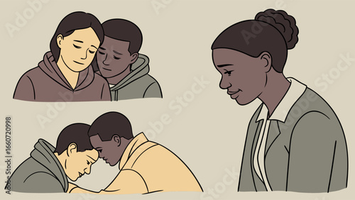 Diverse Group of People Showing Empathy and Support.