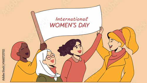 Diverse Women Celebrating International Womens Day Together.