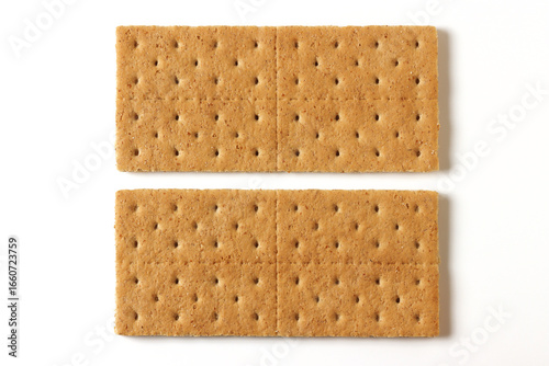 Crunchy Graham Crackers isolated on white background
