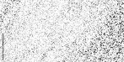 Flowing dots particles wave pattern 3D curve halftone black gradient curve shape isolated on white background. Vector in concept of technology, science, music, modern