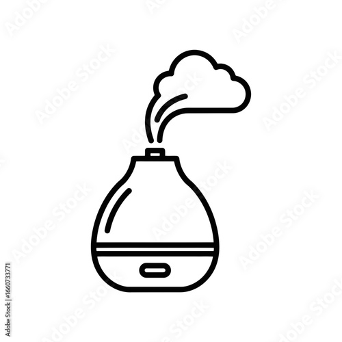 Sleep Improvement Aromatherapy Diffuser Icon in Vector Style  