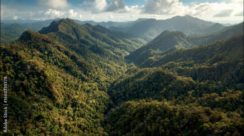 Naklejka premium Majestic mountain range landscape