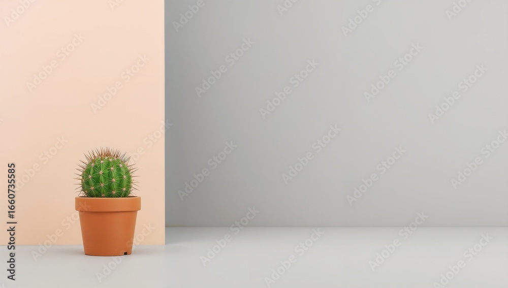Fototapeta premium Spiky Green Plant, Modern Studio Shot