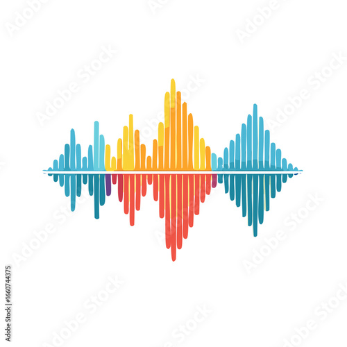 Colorful Audio Waveform Digital Graphic Sound Visualization Design