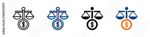 Equity All In One Icon Multi Styles Vector Set