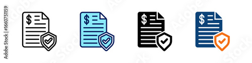 Internal Controls All In One Icon Multi Styles Vector Set
