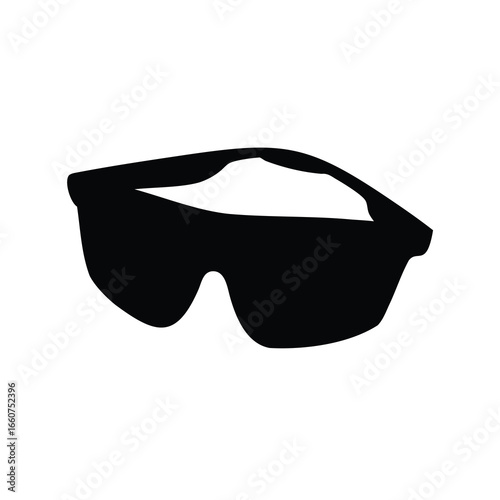 Silhouette of modern sunglasses ideal for summer sun protection and fashion