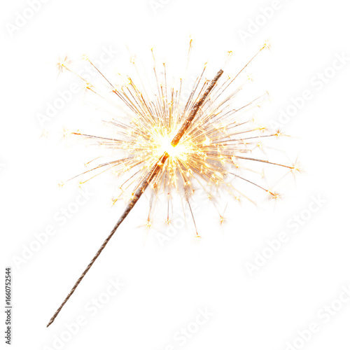 Sparkler isolated on transparent background