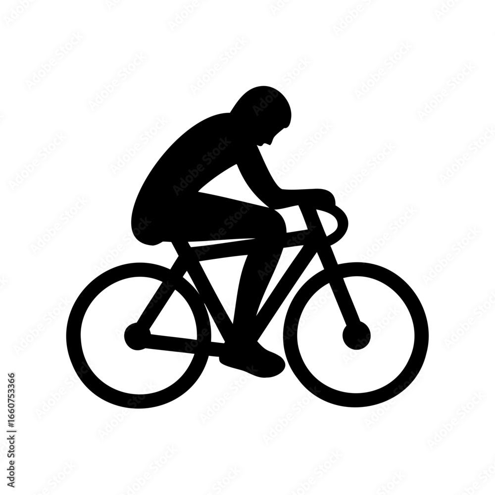Obraz premium Silhouette of person riding bicycle