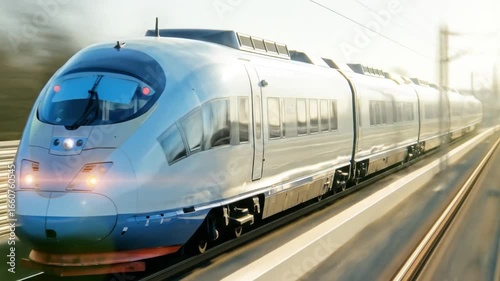 Fast Train Running on Railway Tracks