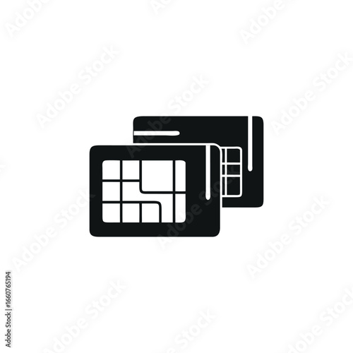 Dual SIM Card Icon Vector