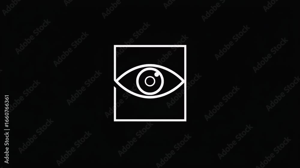 eye sign line icon look flat design on white background video animation eye sign line icon look flat design on white background video animation