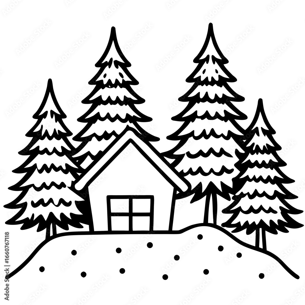 Naklejka premium Pine Snow Texture Vector
