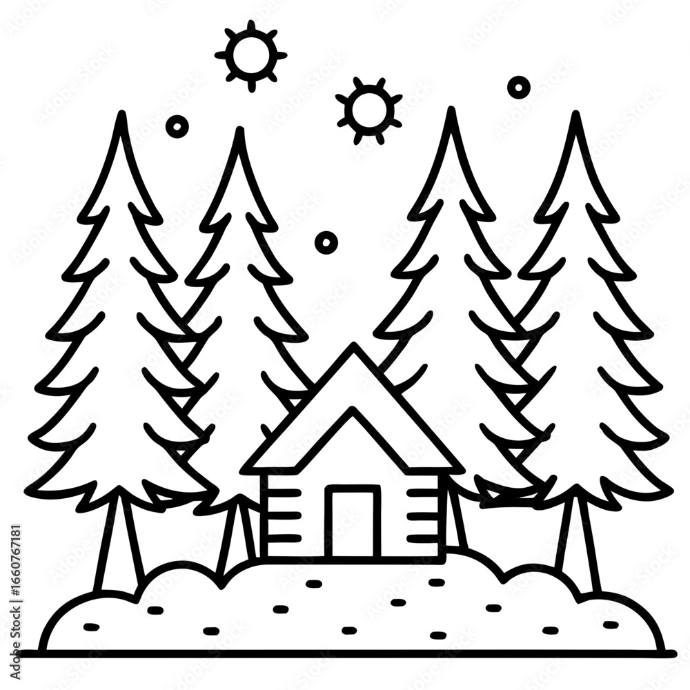 Fototapeta premium Pine Snow Texture Vector